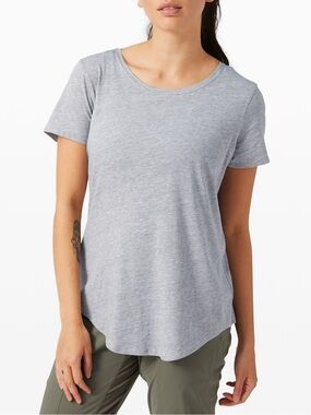 lululemon athletica Love Crew Heather Gray Short Sleeve Tee